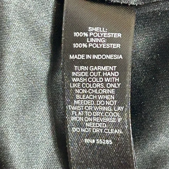 Express Deep Red & Black Sequin V-neck Long Sleeve Lined Holiday Dress Size 6 - Picture 9 of 10